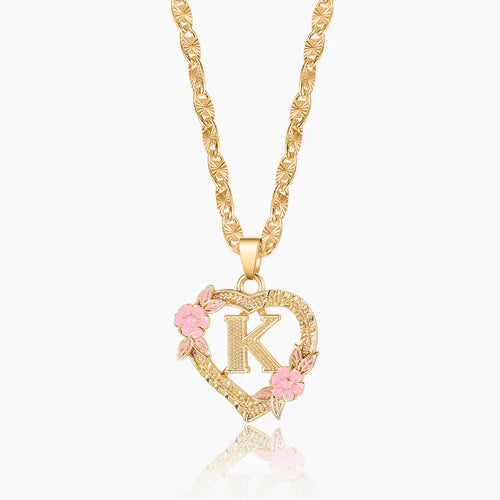 Collar Inicial Corazón Dorado