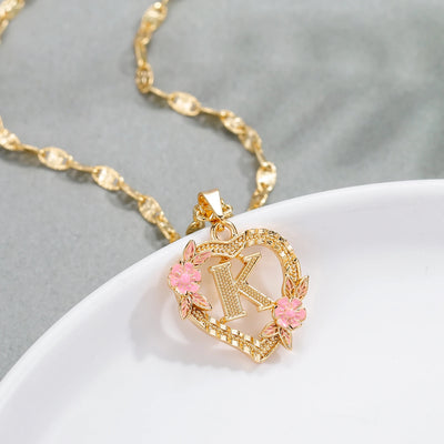 Collar Inicial Corazón Dorado