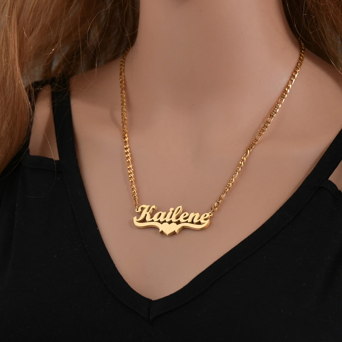 Collar Personalizado de Amor con Nombre y Corazón